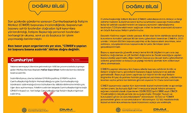 CİMER’e yapılan bir müracaatın basına sızdırıldığı argümanı hakkında açıklama