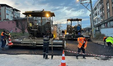 D-130’un trafik yoğunluğunu azaltacak Yunus Emre Caddesinde üstyapı tamamlanma etabına geldi
