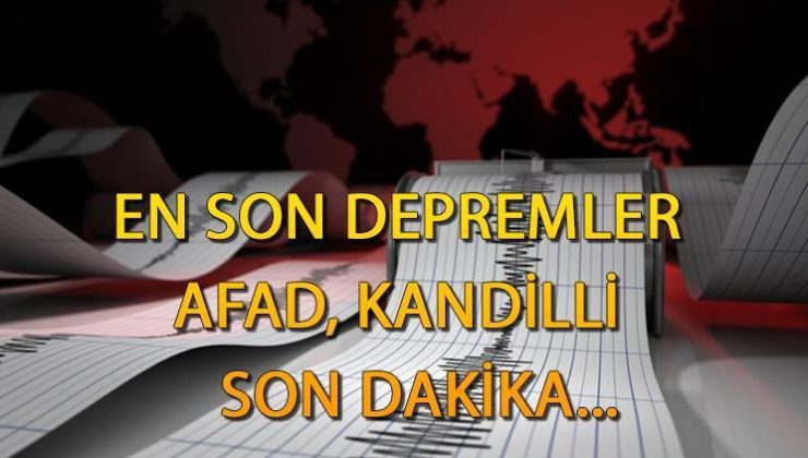 EN SON DEPREMLER AFAD, KANDİLLİ RASATHANESİ SON DAKİKA 6 OCAK 2024 || Bugün deprem nerede oldu, kaç şiddetinde?