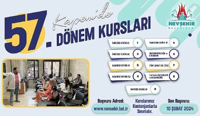 KAPEM’de 57. devir kursları için kayıtlar başladı