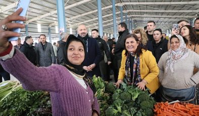 Lider çerçioğlu Söke Bağarası salı pazarında vatandaşlarlar buluştu