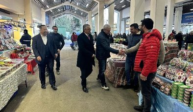 Lider Topaloğlu’ndan Pazar ziyareti