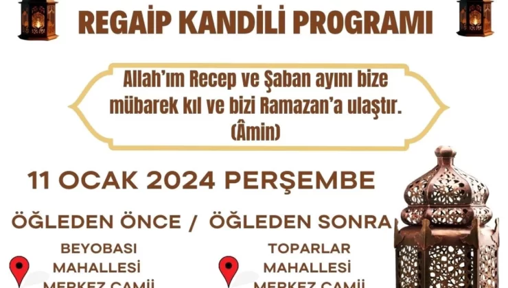 Muğla’da Regaib Kandili için özel program düzenlenecek