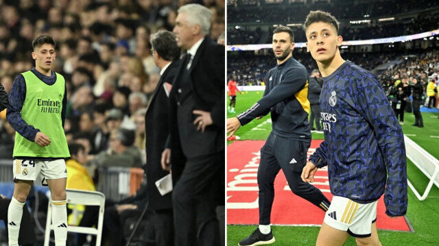 Oyuna giremeyeceğini anlayan Arda Güler'in görüntüsü | Futbol Haberleri
