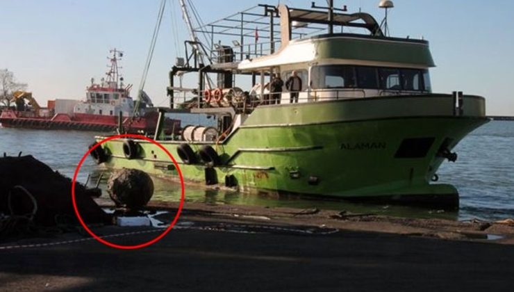 Zonguldak’ın Karadeniz Ereğli ilçesinde deniz mayını bulundu