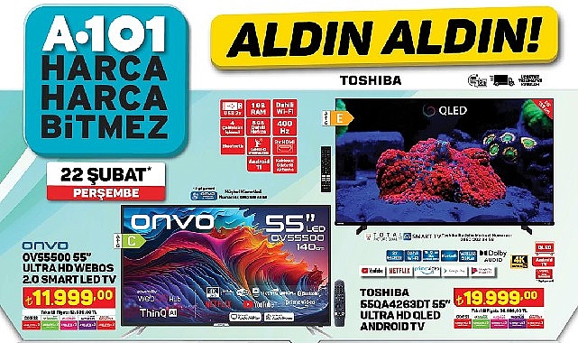 22 Şubat’ta A101’de Teknoloji Eserleri Fırsatları
