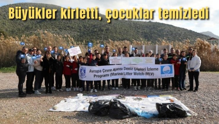 Büyükler kirletti, çocuklar temizledi