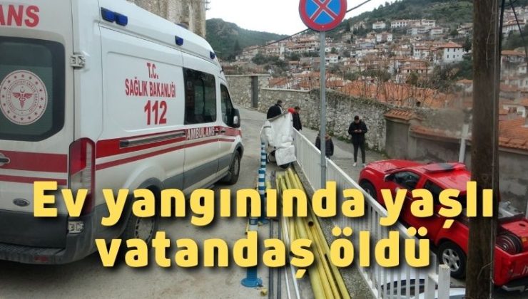 Ev yangınında yaşlı vatandaş öldü