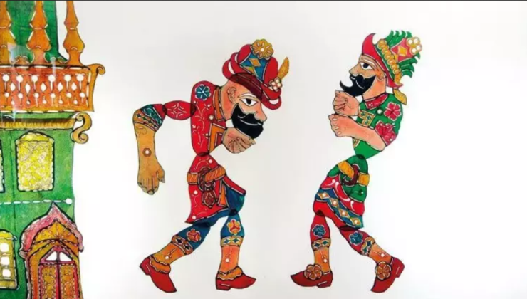 Geleneksel gölge oyunu Hacivat ve Karagöz çocuklarla buluştu