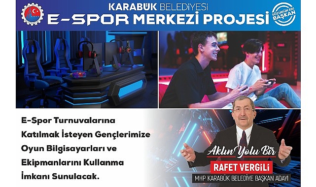 Lider Vergili’den E-Spor Merkezi Projesi