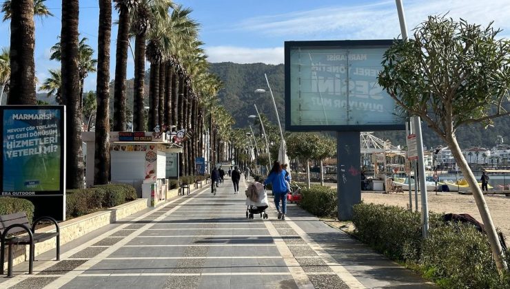 Marmaris’te sağanak yağış, yerini güneşli havaya bıraktı