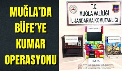 Muğla’da büfe’ye kumar operasyonu
