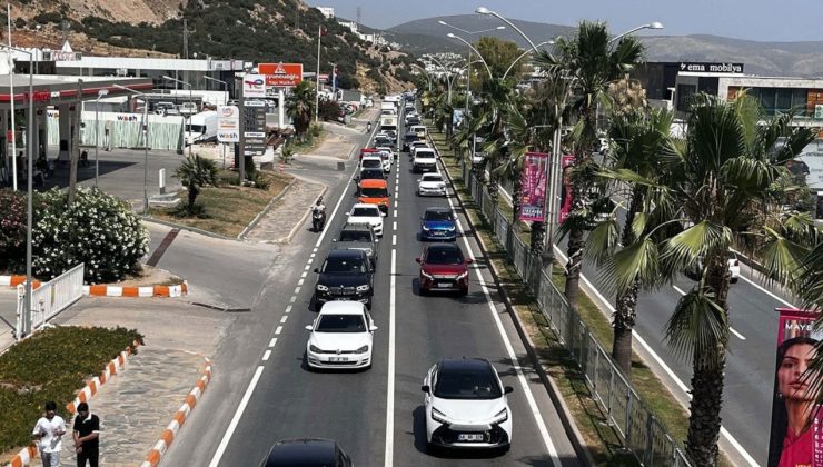 Bodrum’a 24 saatte 20 bin araç giriş yaptı