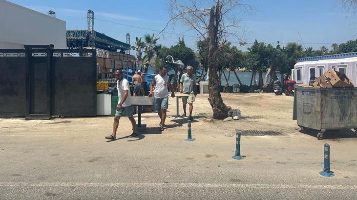 İnşaat malzemesi koyularak işgal edildi! Bodrum’da sahil Halk Plajı oldu
