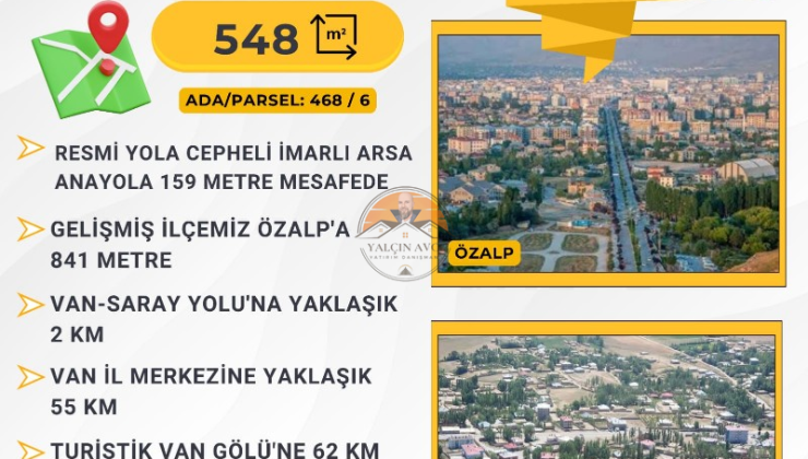 Van Özalp Kargalı’da 548 m² İmarlı Arsa: Yatırım Fırsatı