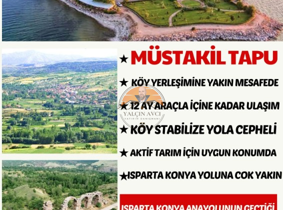 Isparta Yalvaç Çetince’de 19.166 m² Müstakil Tapulu Arazi: Yatırım İçin Kaçırılmayacak Fırsat