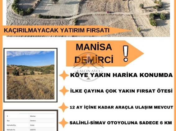 Manisa Demirci’de Yatırımlık Geniş Tarla Fırsatı