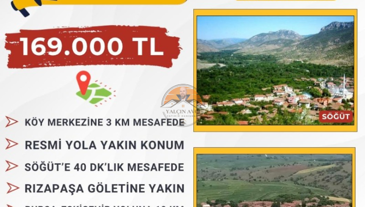 Bilecik Söğüt Ortaca’da Yatırımlık Müstakil Tapulu Tarla