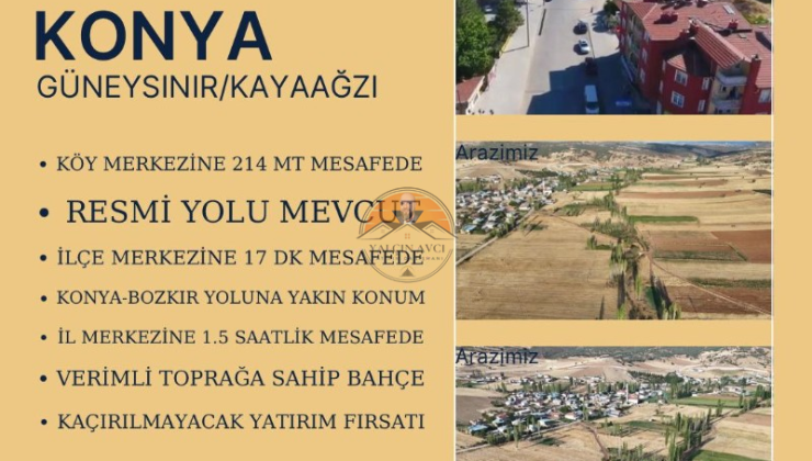 Konya Güneyyıldız Kayaağzı’nda Yatırımlık Verimli Bahçe