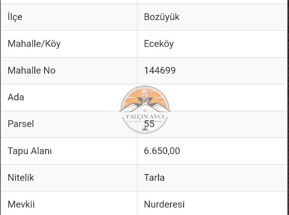 Bilecik Bozüyük Eceköy’de Yatırımlık Geniş Tarla Fırsatı