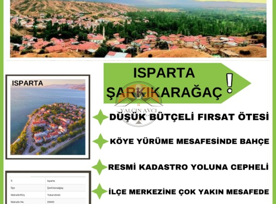 Isparta Şarkikaraağaç’ta Düşük Bütçeli Yatırımlık Bahçe
