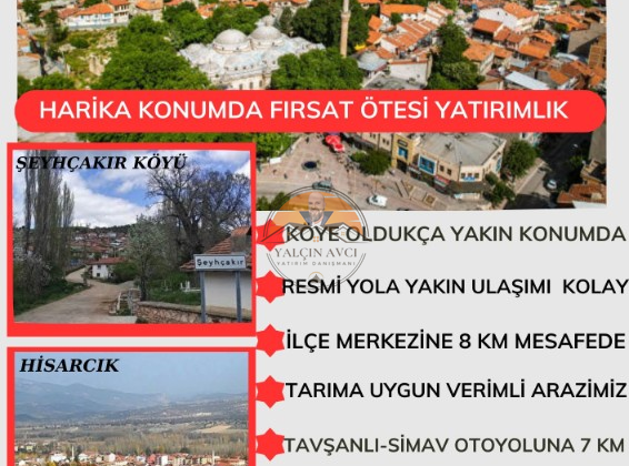 Kütahya Hisarcık’ta Fırsat Ötesi Yatırımlık Arazi