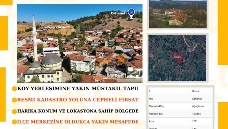 Bursa Orhaneli’nde Yatırımlık Bağ