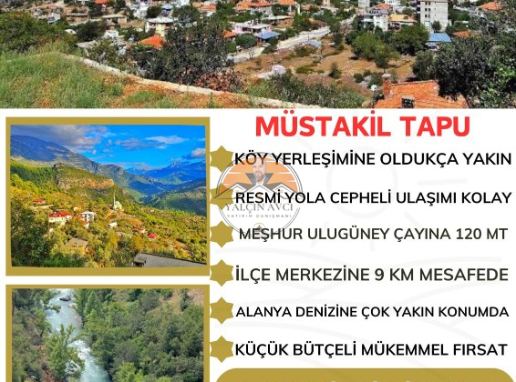 Antalya’da Ulugüney Çayı’na Yakın 194 m² Müstakil Tapulu Bahçe Arazisi – Yatırım Fırsatı