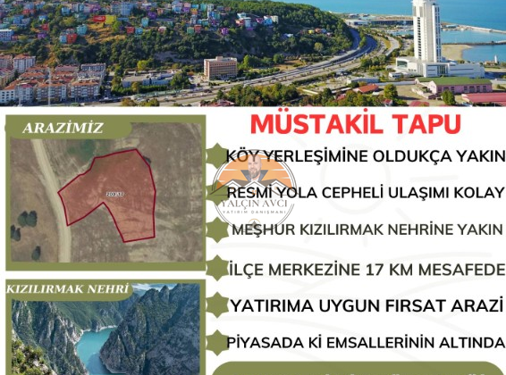 Samsun Alaçam Yukarıköy’de 4.518 m² Müstakil Tapulu Tarla – Yatırım İçin Kaçırılmayacak Fırsat