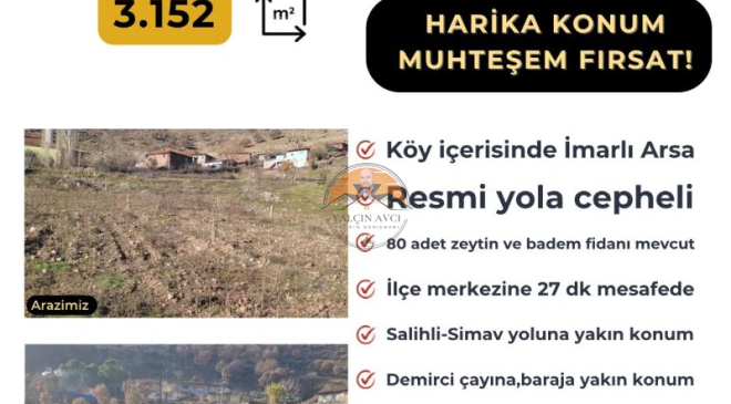 Manisa Demirci Kazancı’da Yatırımlık İmarlı Arsa – Kaçırılmayacak Fırsat